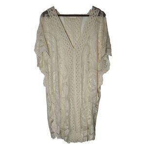 Brigitte Collection International Boho Lace Swimsuit Coverup One Size
